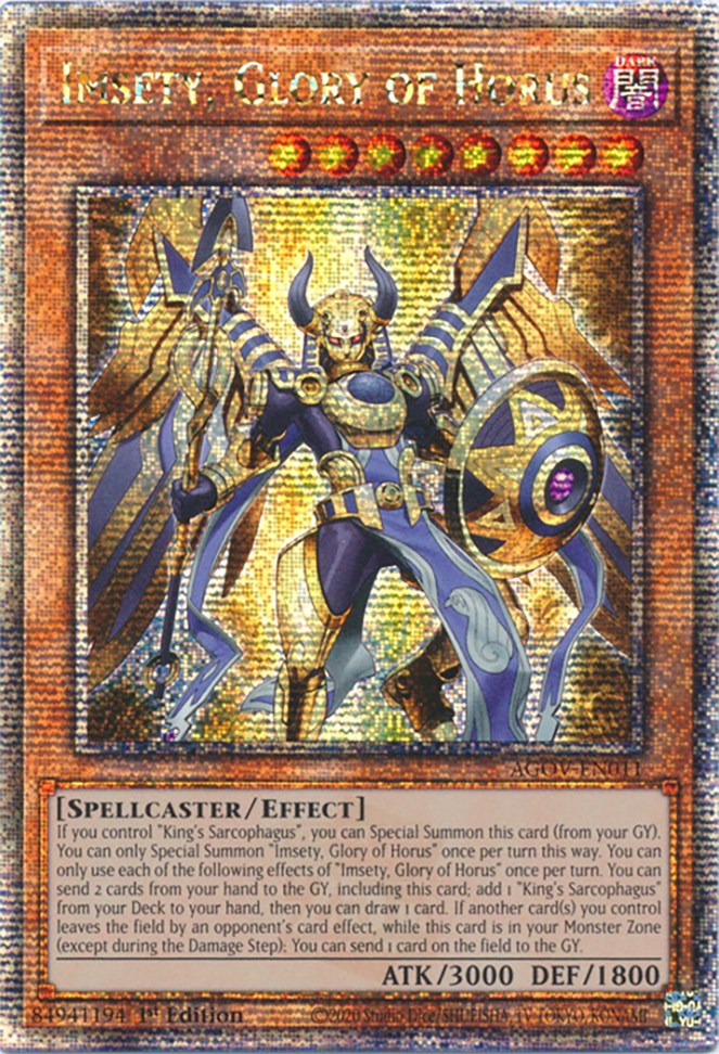 Imsety, Glory of Horus (Quarter Century Secret Rare) [AGOV-EN011] Quarter Century Secret Rare | The CG Realm