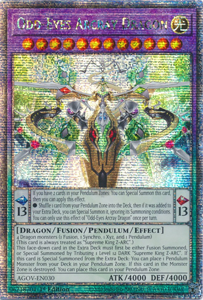 Odd-Eyes Arcray Dragon (Quarter Century Secret Rare) [AGOV-EN030] Quarter Century Secret Rare | The CG Realm