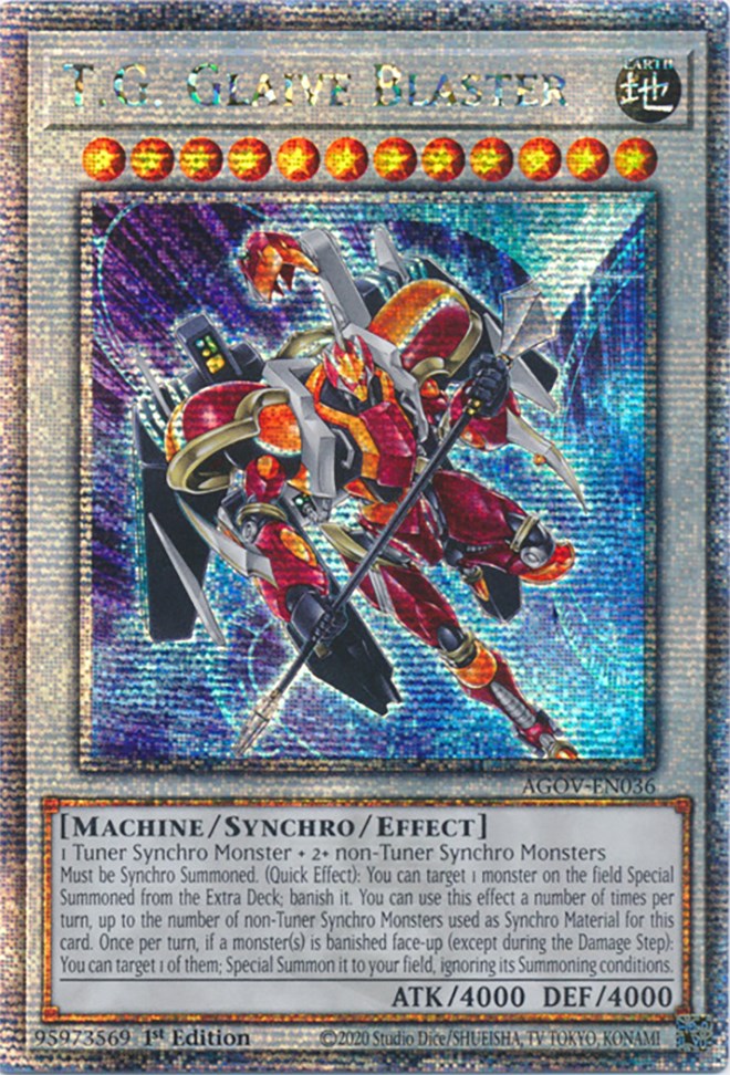 T.G. Glaive Blaster (Quarter Century Secret Rare) [AGOV-EN036] Quarter Century Secret Rare | The CG Realm