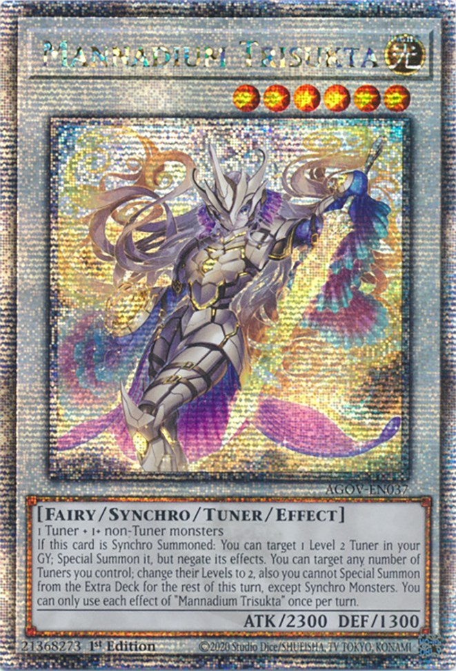 Mannadium Trisukta (Quarter Century Secret Rare) [AGOV-EN037] Quarter Century Secret Rare | The CG Realm