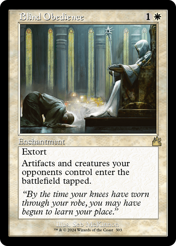 Blind Obedience (Retro Frame) [Ravnica Remastered] | The CG Realm