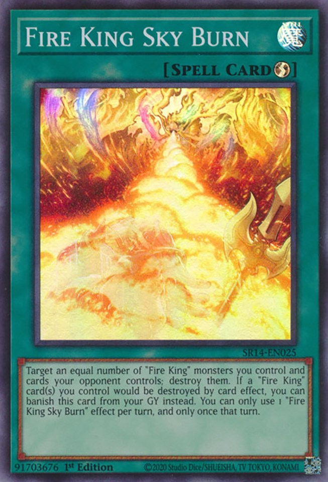 Fire King Sky Burn [SR14-EN025] Super Rare | The CG Realm