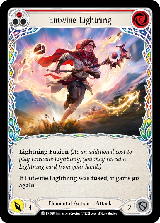 Entwine Lightning (Red) [BRI028] (Tales of Aria Briar Blitz Deck)  1st Edition Normal | The CG Realm