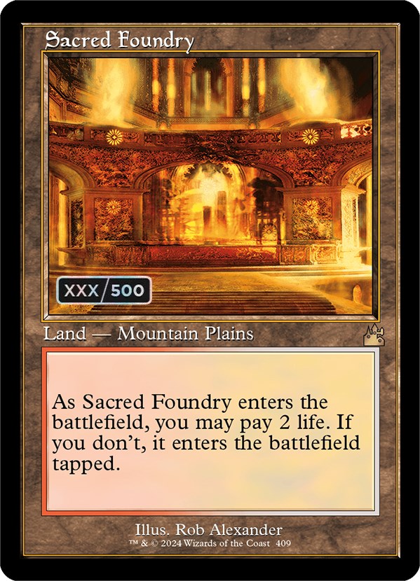 Sacred Foundry (Retro) (Serialized) [Ravnica Remastered] | The CG Realm