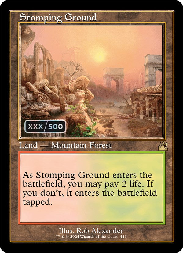 Stomping Ground (Retro) (Serialized) [Ravnica Remastered] | The CG Realm