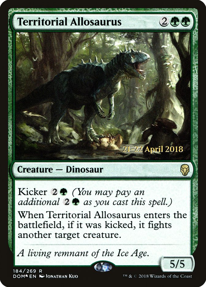 Territorial Allosaurus [Dominaria Prerelease Promos] | The CG Realm