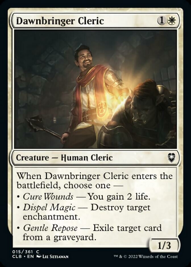 Dawnbringer Cleric [Commander Legends: Battle for Baldur's Gate] | The CG Realm