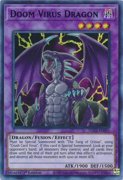 Doom Virus Dragon (Purple) [DLCS-EN055] Ultra Rare | The CG Realm