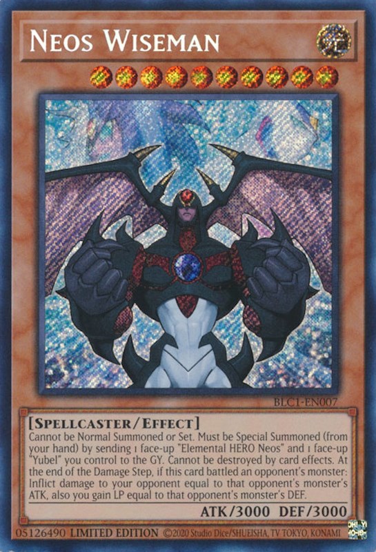 Neos Wiseman [BLC1-EN007] Secret Rare | The CG Realm