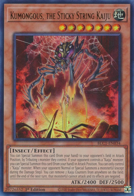 Kumongous, the Sticky String Kaiju [BLC1-EN034] Ultra Rare | The CG Realm