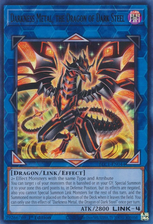 Darkness Metal, the Dragon of Dark Steel [BLC1-EN044] Ultra Rare | The CG Realm