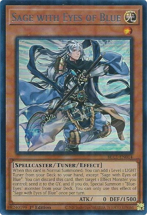 Sage with Eyes of Blue (Silver) [BLC1-EN014] Ultra Rare | The CG Realm