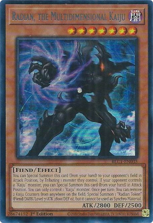 Radian, the Multidimensional Kaiju (Silver) [BLC1-EN035] Ultra Rare | The CG Realm