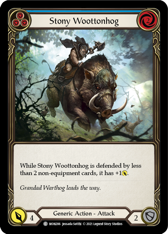 Stony Woottonhog (Blue) [MON286] (Monarch)  1st Edition Normal | The CG Realm