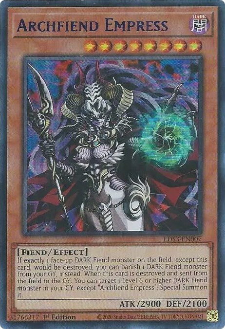 Archfiend Empress (Blue) [LDS3-EN007] Ultra Rare | The CG Realm