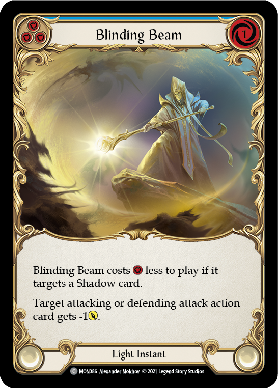 Blinding Beam (Blue) [MON086-RF] (Monarch)  1st Edition Rainbow Foil | The CG Realm