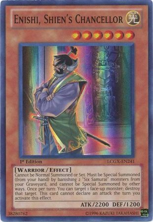 Enishi, Shien's Chancellor [LCGX-EN241] Super Rare | The CG Realm