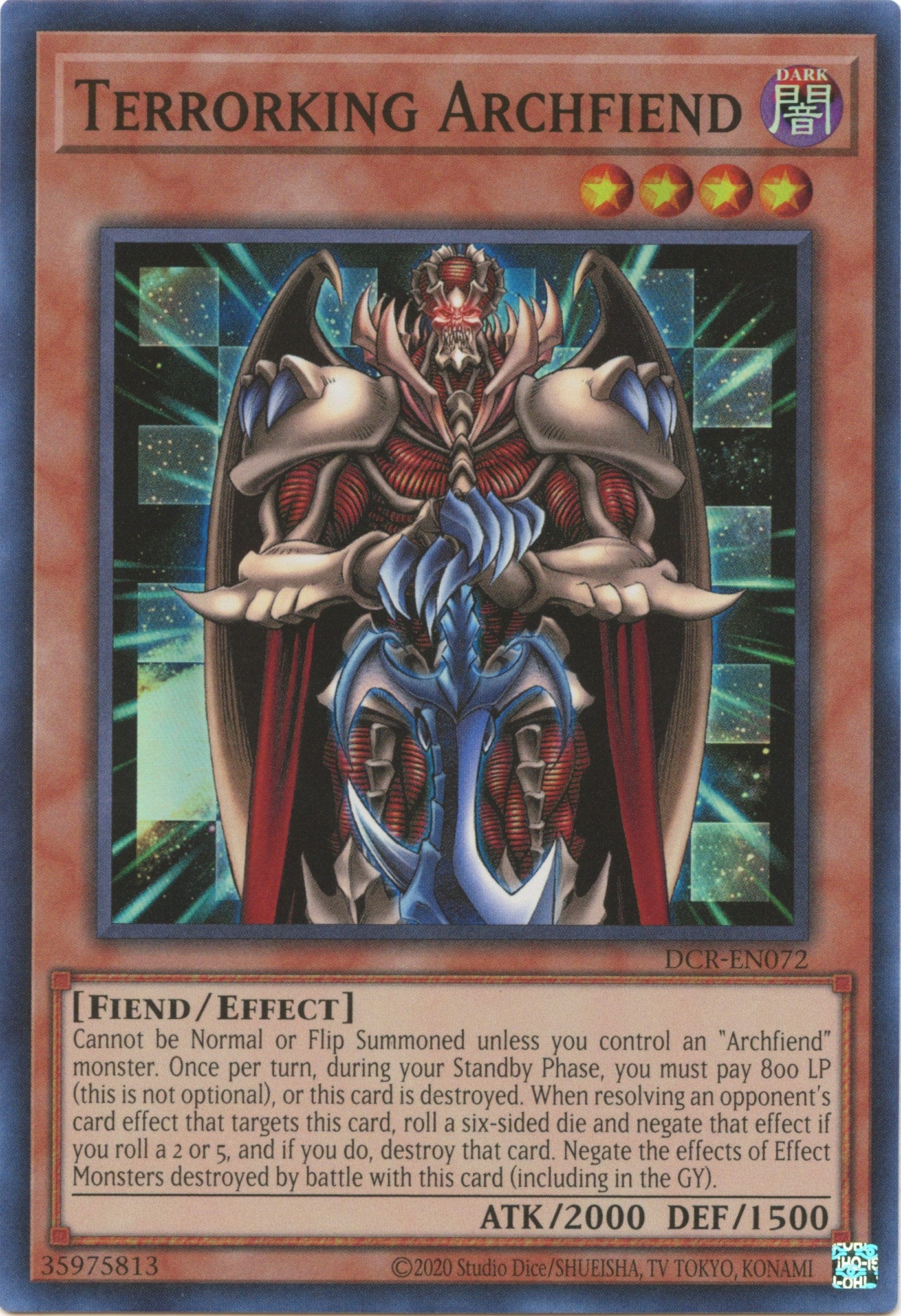 Terrorking Archfiend (25th Anniversary) [DCR-EN072] Super Rare | The CG Realm