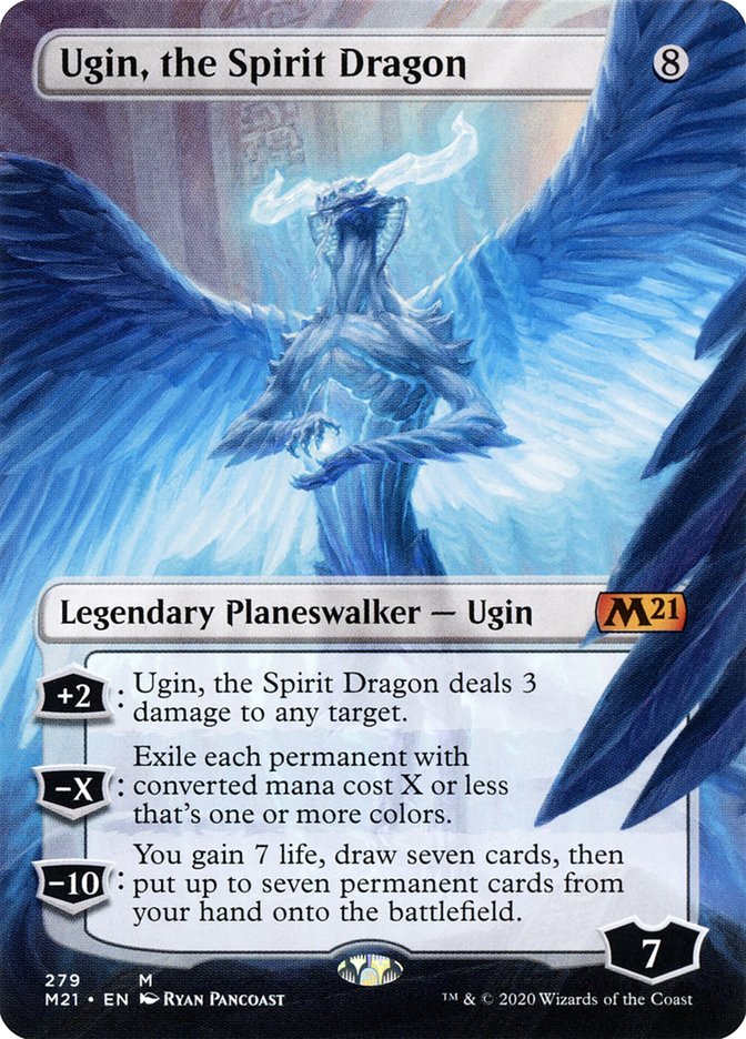 Ugin, the Spirit Dragon (279) (Borderless) [Core Set 2021] | The CG Realm