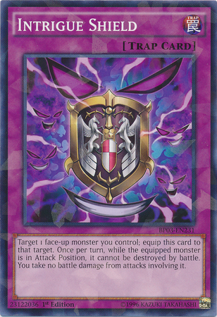 Intrigue Shield [BP03-EN231] Shatterfoil Rare | The CG Realm