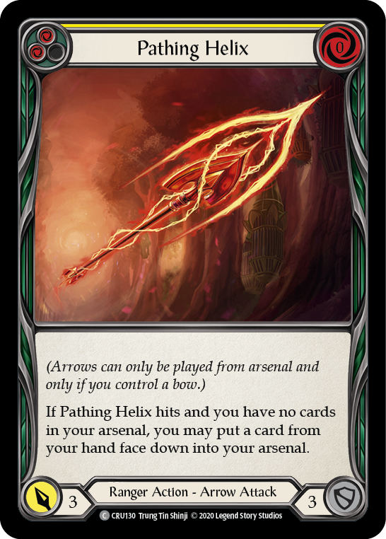 Pathing Helix (Yellow) [CRU130] (Crucible of War)  1st Edition Rainbow Foil | The CG Realm