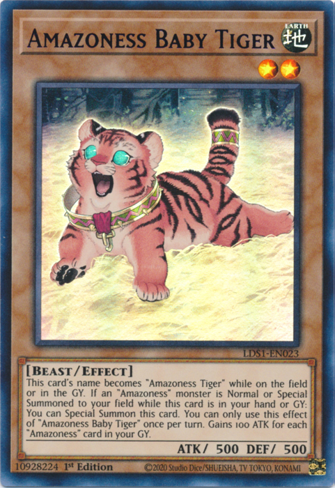 Amazoness Baby Tiger (Blue) [LDS1-EN023] Ultra Rare | The CG Realm