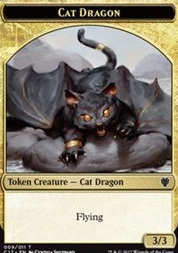 Cat Dragon // Dragon (006) Double-Sided Token [Commander 2017 Tokens] | The CG Realm