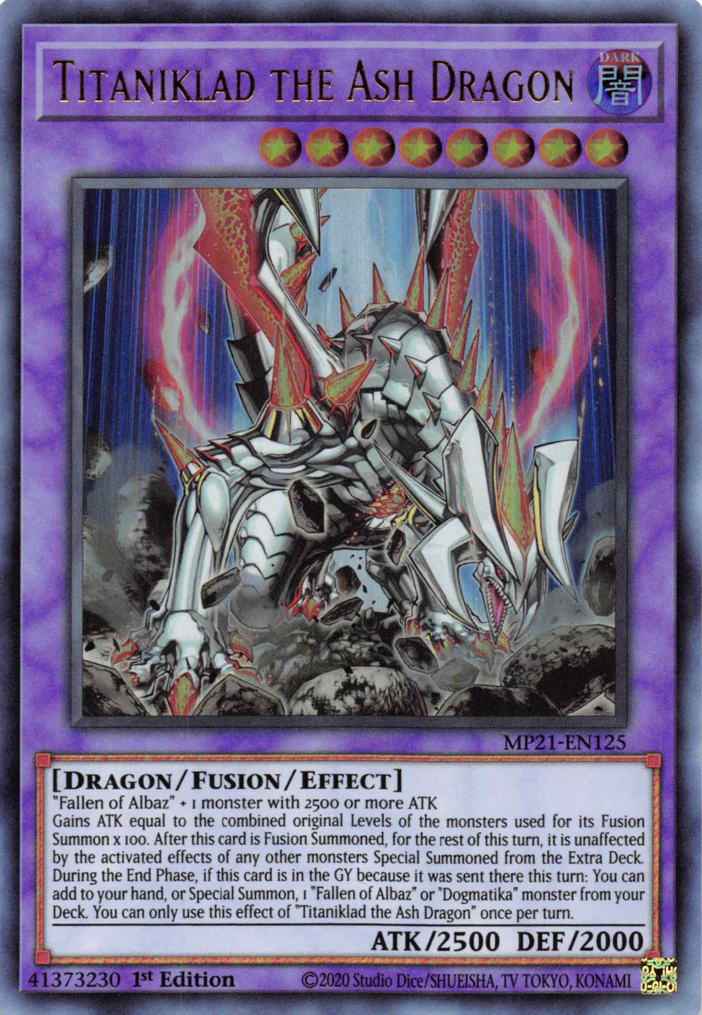 Titaniklad the Ash Dragon [MP21-EN125] Ultra Rare | The CG Realm