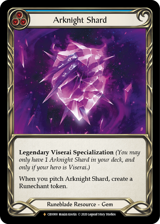 Arknight Shard [CRU000] (Crucible of War)  1st Edition Cold Foil | The CG Realm