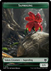 Faerie // Saproling Double-Sided Token [Wilds of Eldraine Commander Tokens] | The CG Realm