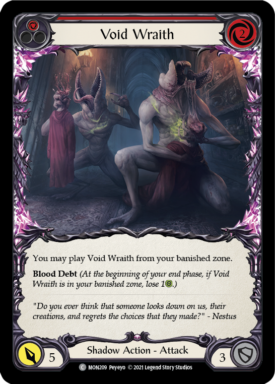 Void Wraith (Red) [MON209-RF] (Monarch)  1st Edition Rainbow Foil | The CG Realm