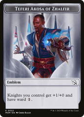 Treasure (21) // Teferi Akosa of Zhalfir Emblem Double-Sided Token [March of the Machine Tokens] | The CG Realm