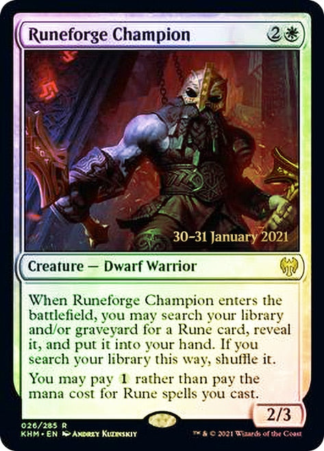 Runeforge Champion [Kaldheim Prerelease Promos] | The CG Realm