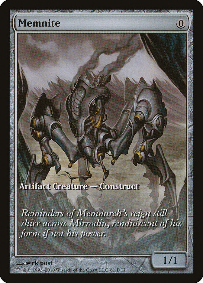 Memnite (Game Day) (Extended Art) [Scars of Mirrodin Promos] | The CG Realm