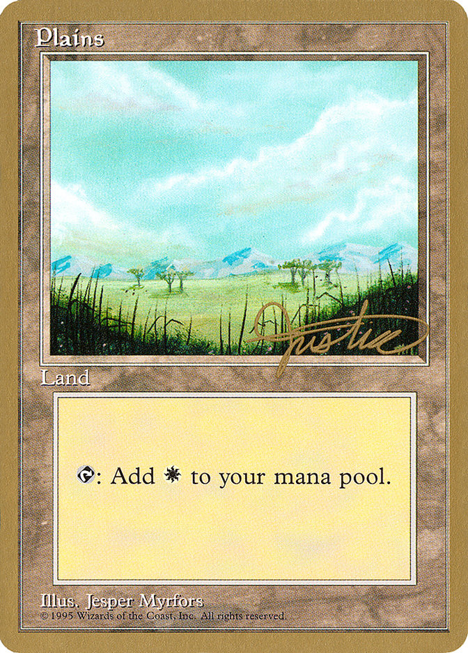 Plains (mj365) (Mark Justice) [Pro Tour Collector Set] | The CG Realm