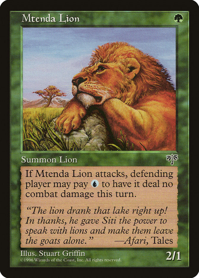 Mtenda Lion [Mirage] | The CG Realm