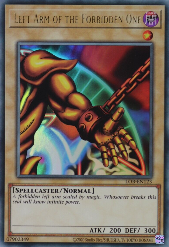 Left Arm of the Forbidden One (25th Anniversary) [LOB-EN123] Ultra Rare | The CG Realm