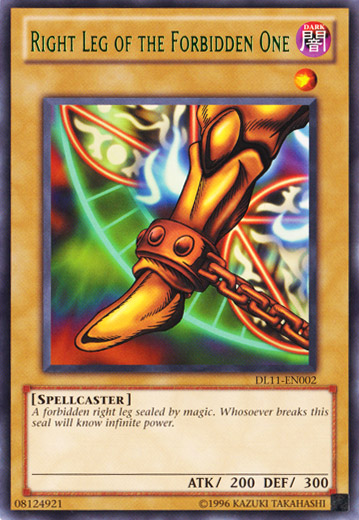 Right Leg of the Forbidden One (Green) [DL11-EN002] Rare | The CG Realm