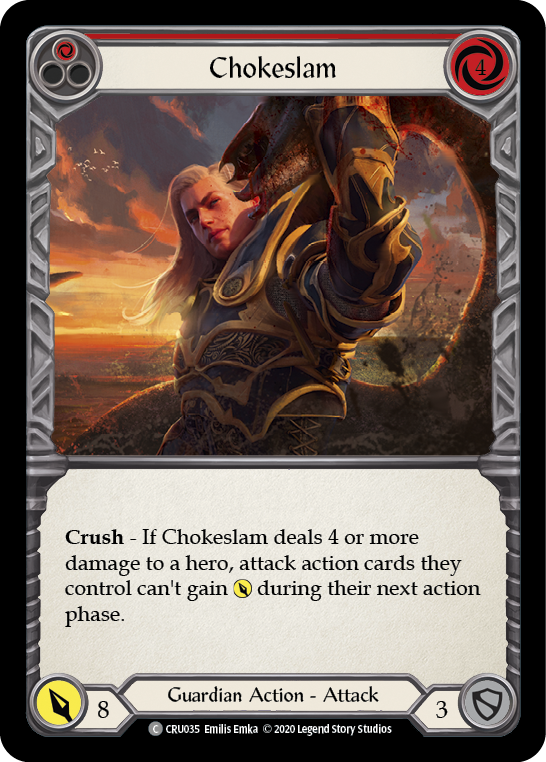 Chokeslam (Red) [CRU035] (Crucible of War)  1st Edition Rainbow Foil | The CG Realm