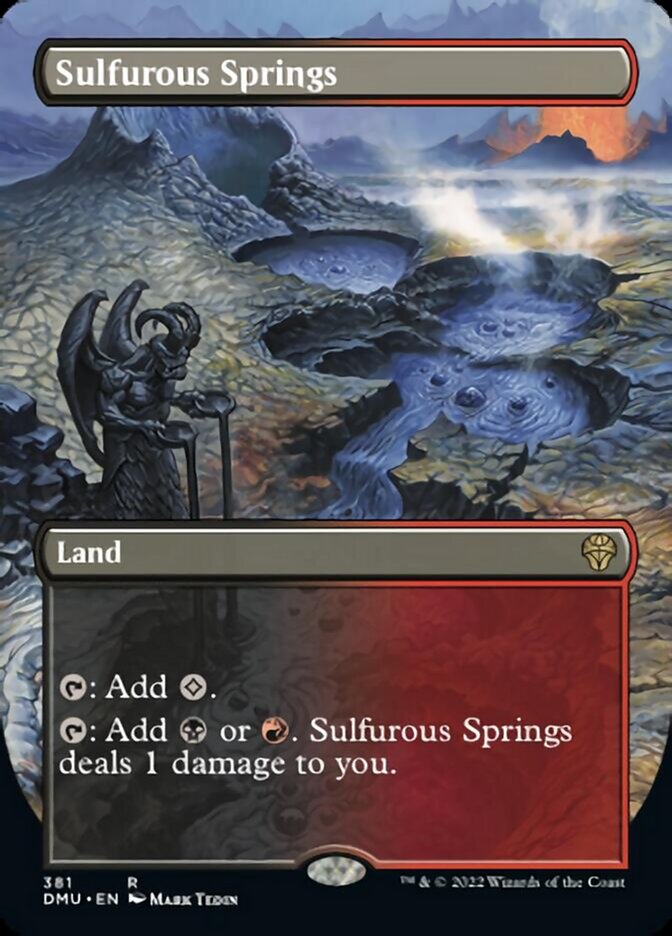 Sulfurous Springs (Borderless Alternate Art) [Dominaria United] | The CG Realm