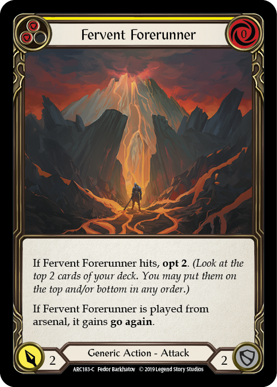 Fervent Forerunner (Yellow) [ARC183-C] (Arcane Rising)  1st Edition Normal | The CG Realm