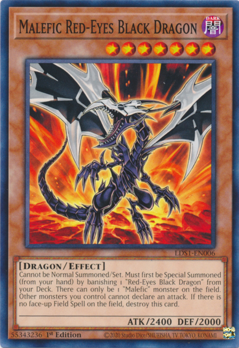 Malefic Red-Eyes Black Dragon [LDS1-EN006] Common | The CG Realm