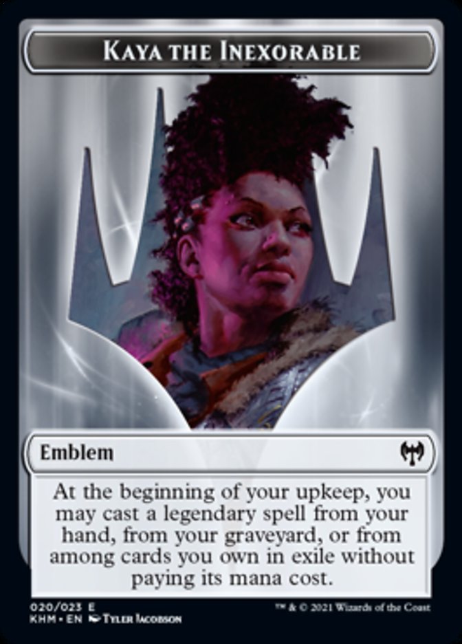 Kaya the Inexorable Emblem [Kaldheim Tokens] | The CG Realm