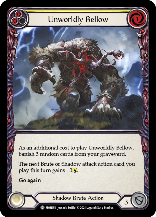 Unworldly Bellow (Yellow) [MON151] (Monarch)  1st Edition Normal | The CG Realm