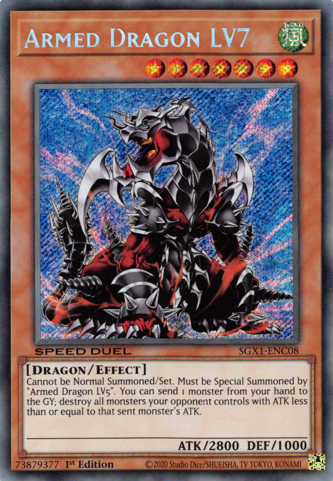 Armed Dragon LV7 [SGX1-ENC08] Secret Rare | The CG Realm