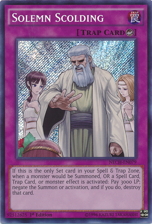 Solemn Scolding [NECH-EN079] Secret Rare | The CG Realm