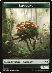 Beast // Saproling Double-Sided Token [Zendikar Rising Commander Tokens] | The CG Realm