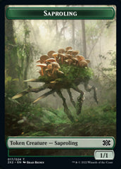 Saproling // Monk Double-Sided Token [Double Masters 2022 Tokens] | The CG Realm