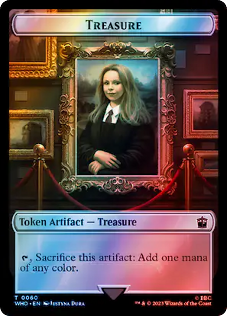 Warrior // Treasure (0060) Double-Sided Token (Surge Foil) [Doctor Who Tokens] | The CG Realm