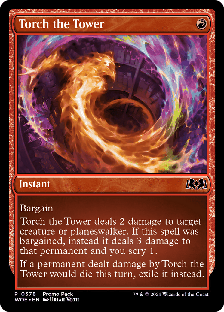 Torch the Tower (Promo Pack) [Wilds of Eldraine Promos] | The CG Realm